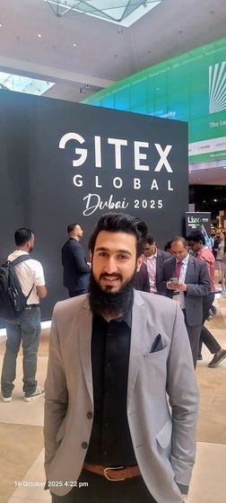 Ibrahim at the GITEX Global Dubai 2025 backdrop
