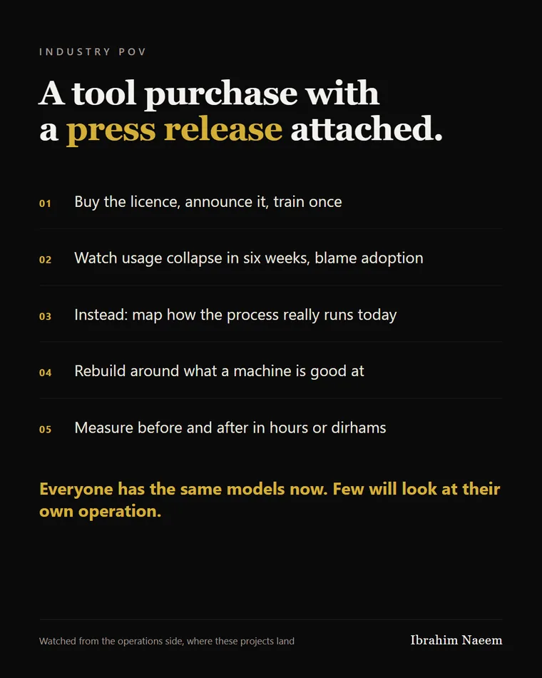 Industry POV — A tool purchase with a press release attached.